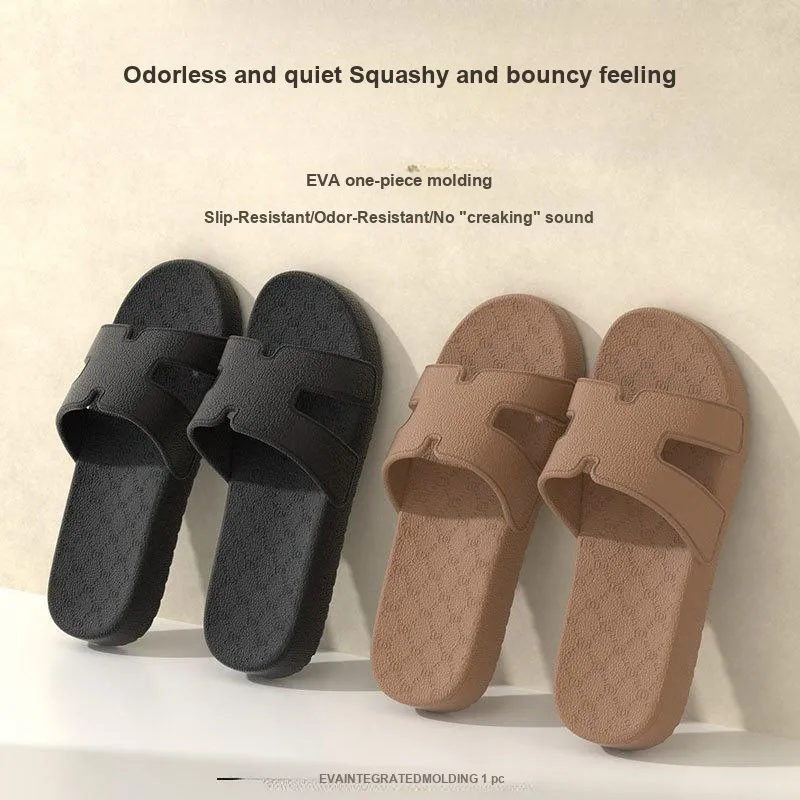 ECAC Summer Indoor Platform Bathroom Bathing Slip Resistant Home Slippers-2