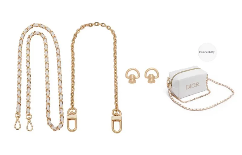 GUYI Metal Bag Accessory Pearl Chain Women's Gold-Tone-62