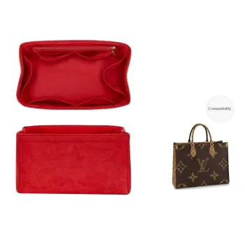 Luxury Care Artisan Workshop Red Suede Liner Bag Accessory Medium Size Women's