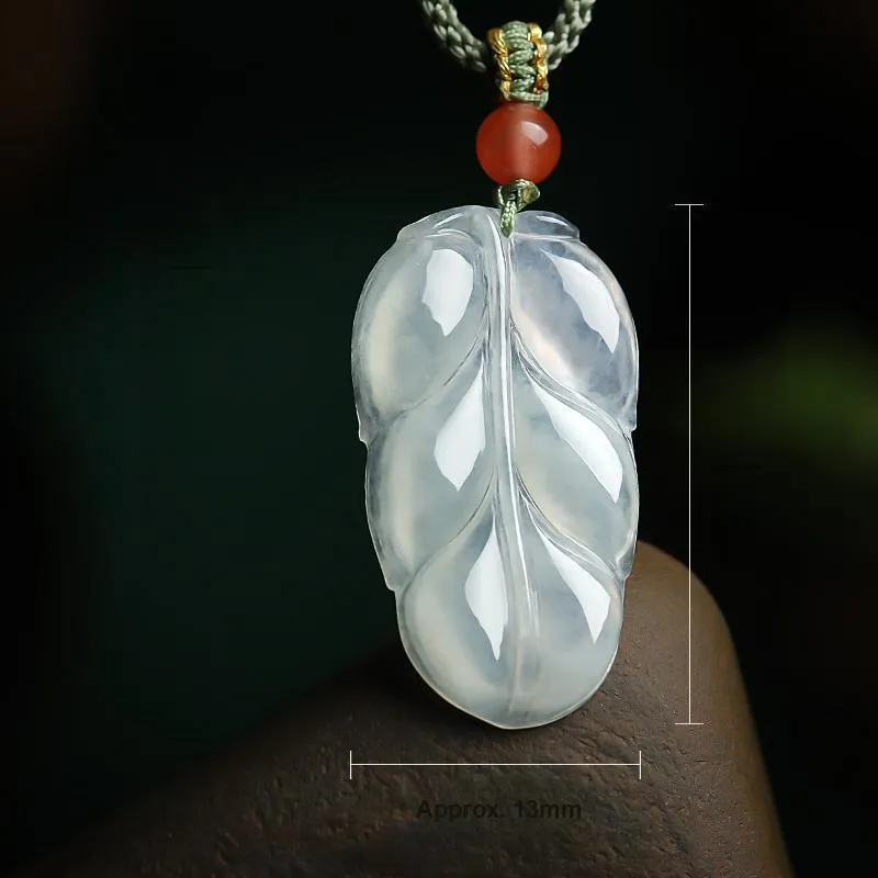 With The Heart Of The Jade Ice Glutinous Jadeite Necklaces Unisex-2