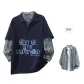 Dark Blue (Includes 1 Blue Plaid Shirt)