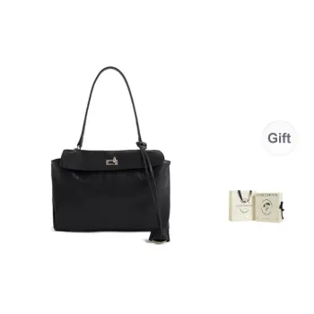 COCOEVA Top Grain Cow Leather Commute Handbag Shoulder Bag Regular Women's Starry Black