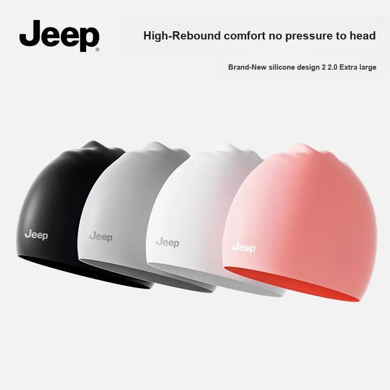 Jeep Swimming Caps Silicone Swim Unisex-1