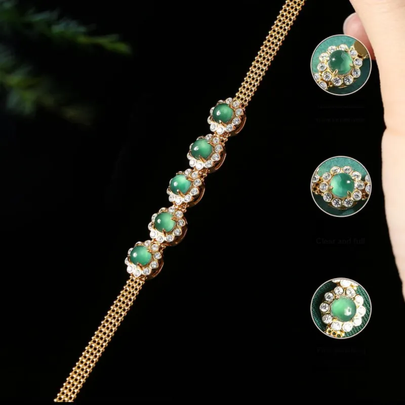 Oriental Jade Ice Type Jadeite Bracelets Women's-1
