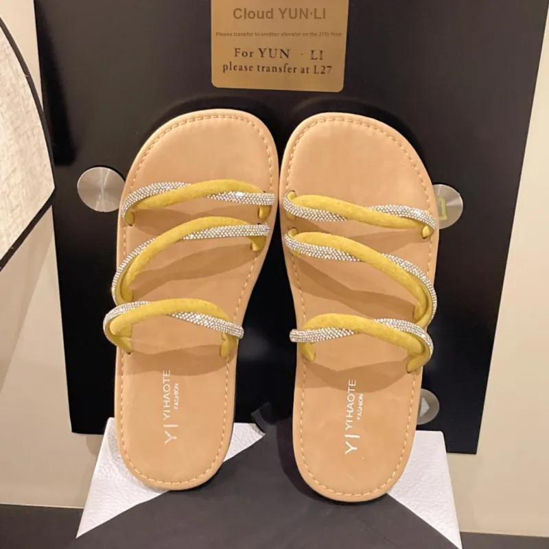 Puppytown Rubber Sole Slip Resistant Abrasion Resistant Slide Slippers Women's-8