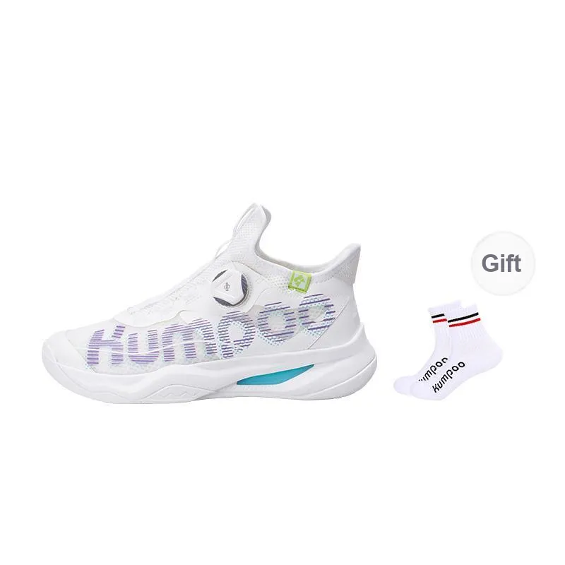 KUMPOO Badminton Shoes Unisex Low Top White-0