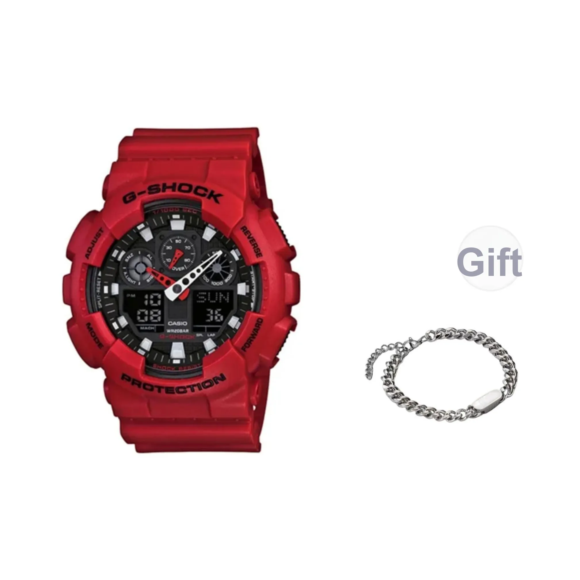 Часы SHOCK Кварц Механизм Мужские часы Черный циферблат