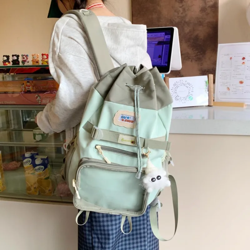 URBAN FOREST Nylon Fabric Backpack Regular Unisex Multicolor-14