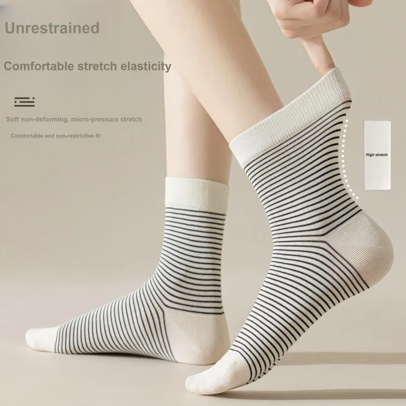 XXLLG Mid Calf Socks Women's 4 Pack-5