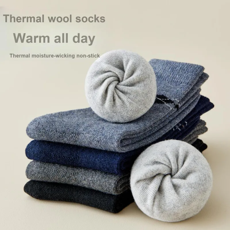 MIIOW Mid Calf Socks Men's 5 Pack Mixed Color-5