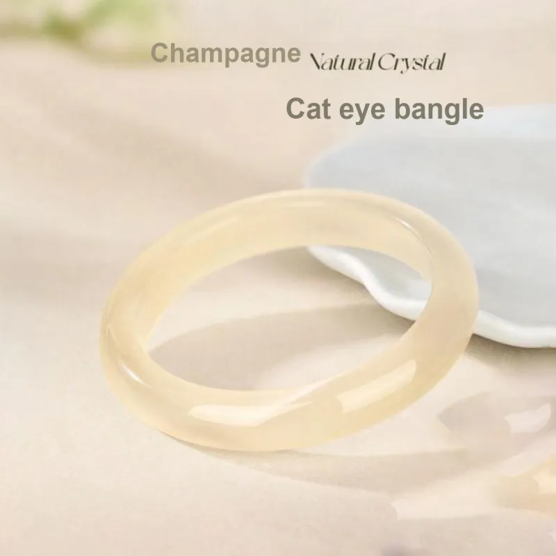 YUOFFICIAL Glass Cat Eye Bangles Women's-11
