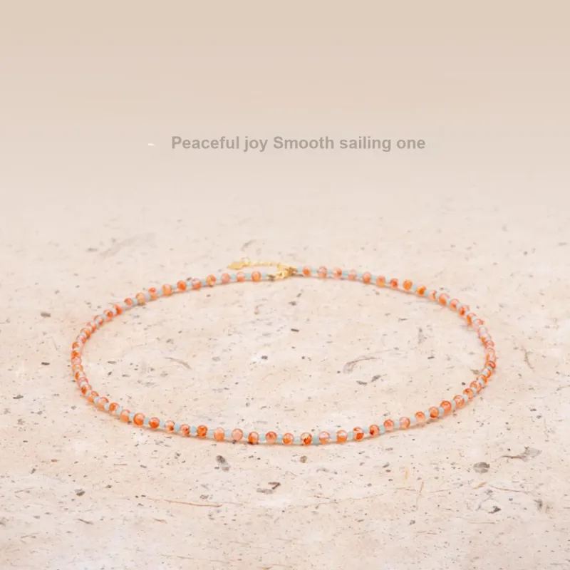 Listen To The Flowers Bloom Agate Necklaces Women's-1