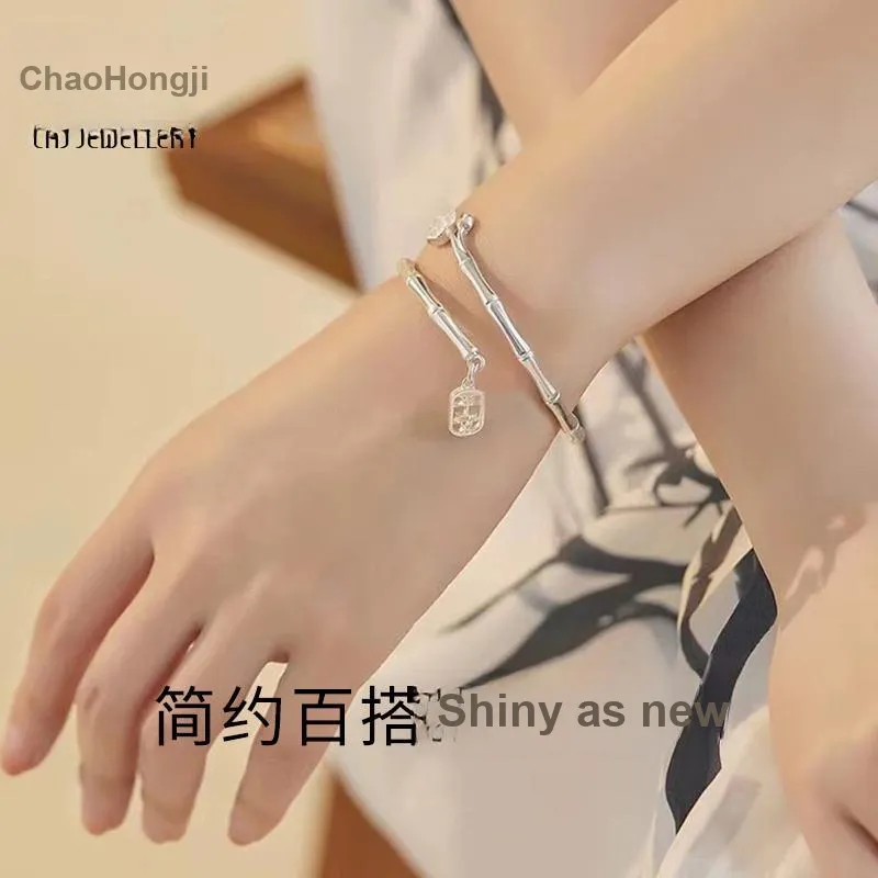 CHAOHONGJI Sterling Silver Bangles Women's-4
