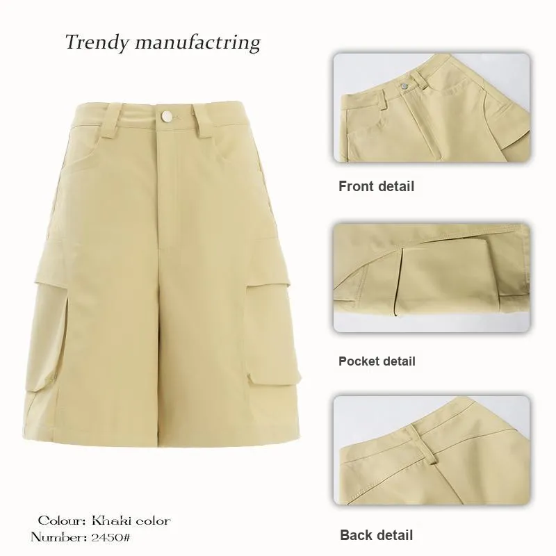YINLEI Cargo Shorts Women's-14