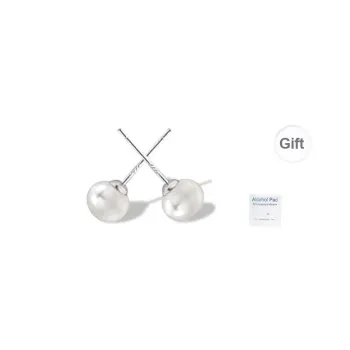 UX S999 Fine Silver Stud Earrings Women's