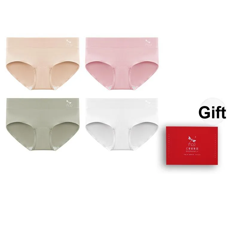 RED DRAGONFLY Cotton Panties Women's 4 Piece Gift Box Sets