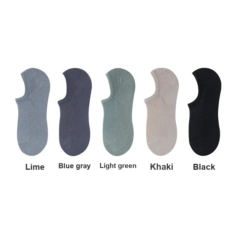 H YXIANG No Show Socks Men's 5 Pack-11