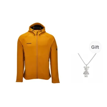 MAMMUT Clion Jackets Coats Unisex Brown Yellow Comes With Necklace