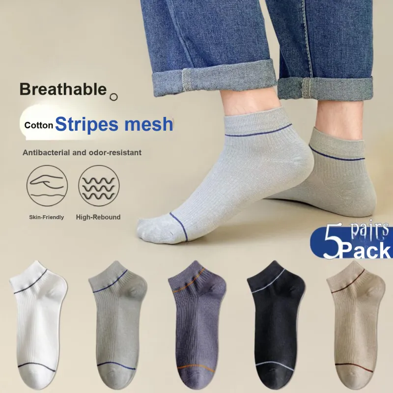 AUGUST Ankle Socks Men's 5 Pack-1