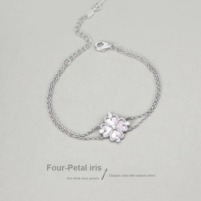 CHARLOTTE RAFFAELLI· Zircon Heart Mother Of Pearl Copper Bracelets Women's White Gold-2