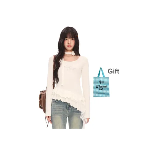 WEEKEND HUB Кружево Вверх T Рубашка Женские