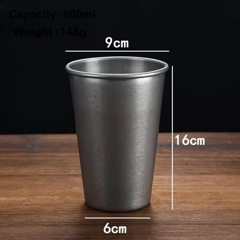 TANLU Outdoor Water Equipment Water Container 200ml 680ml Camping And Barbecue Stainless Steel-9