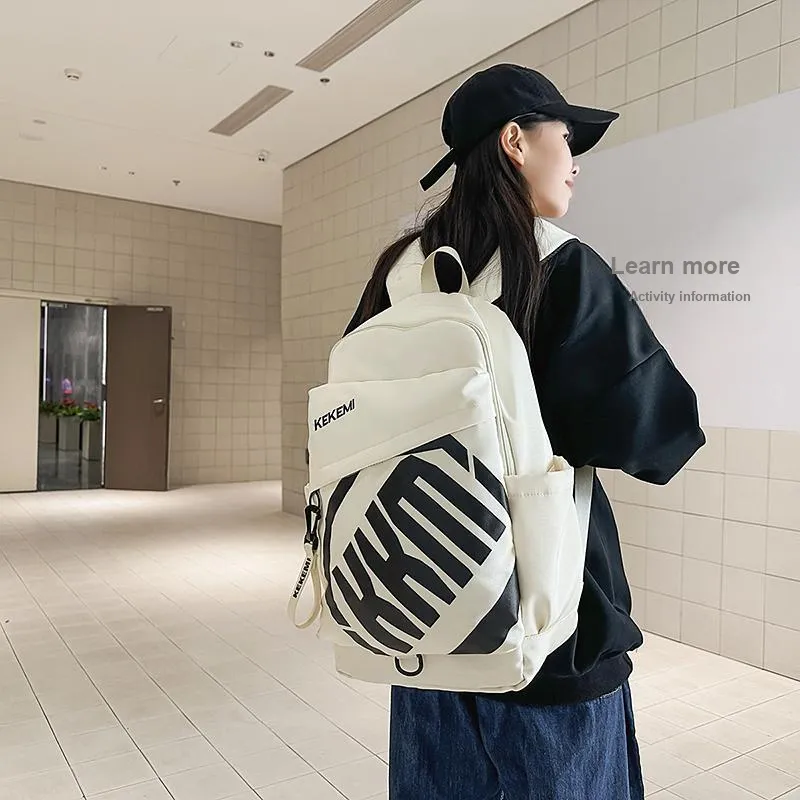 Single Warehouse Nylon Backpack Unisex Multicolor-1