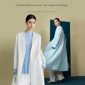 A LIFE ON THE LEFT Coats Women's White Blue
