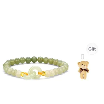 Drunk On The City Hetian Jade Bracelets Women's Pale Greenish-White Jade