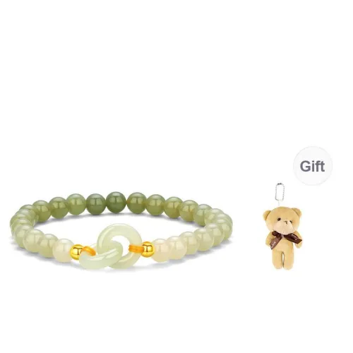 Drunk On The City Hetian Jade Bracelets Women's Pale Greenish-White Jade
