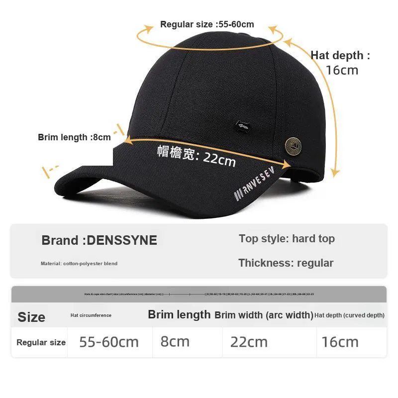 DENSSYNE Cotton Polyester Blend Baseball Caps Men's-2