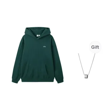 GAP Sweatshirts Men Green+Necklace