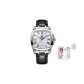 White Dial Natural Black Belt