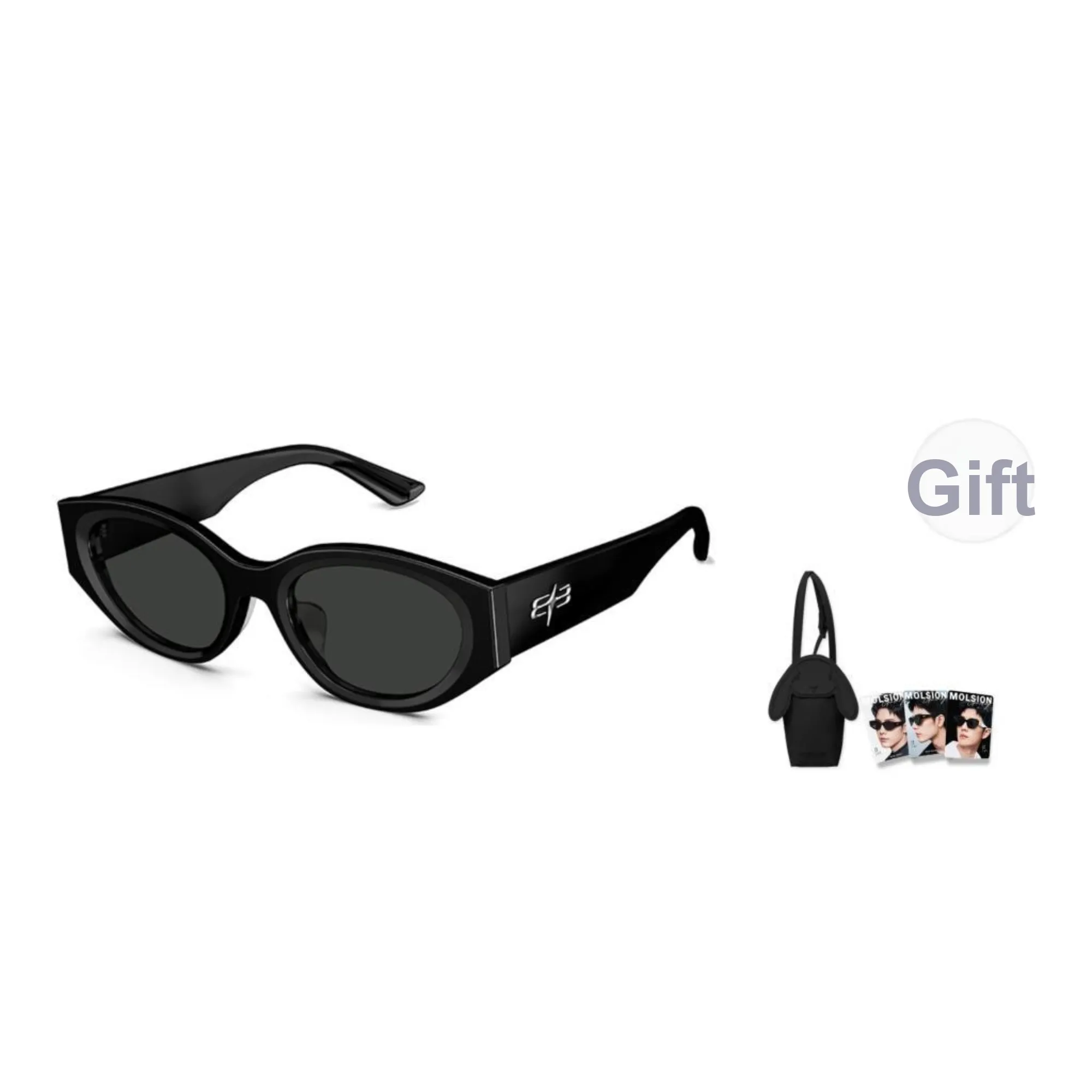 MOLSION Plate Frame Cat Eye Sunglasses Unisex MS3123