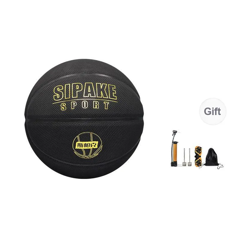 SIPAKESPORT PU Basketball Python Pattern Black Size 7 Training Match Unisex-0