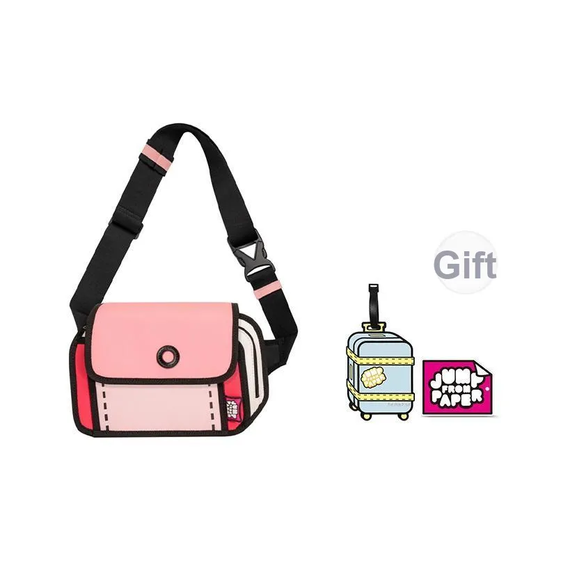 JumpFromPaper Polyester Sling Bag Women's Strawberry Pink