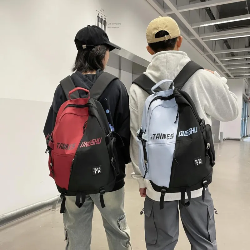URBAN FOREST Nylon Backpack Unisex White/Red/Green/Blue-24