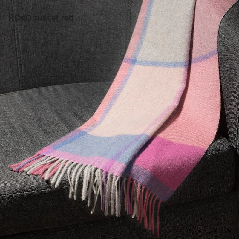 Red Bean 100% Cashmere Knit Scarves Women's-11