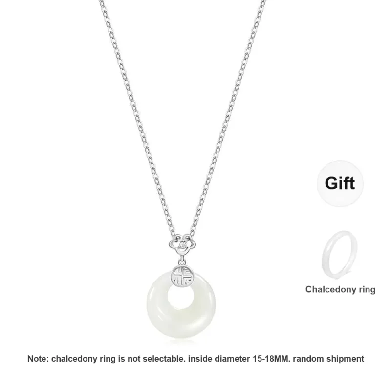 GUDS GAVE Chalcedony Jade Necklaces Unisex-5