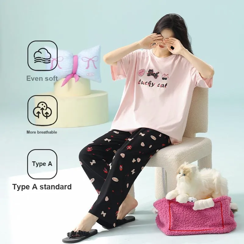 XIAFENYAN Pajama Set Women's Pink-3