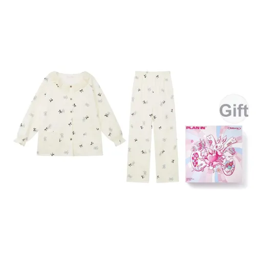 PLAN IN Освежающий Бант Пижамные комплекты для женщин