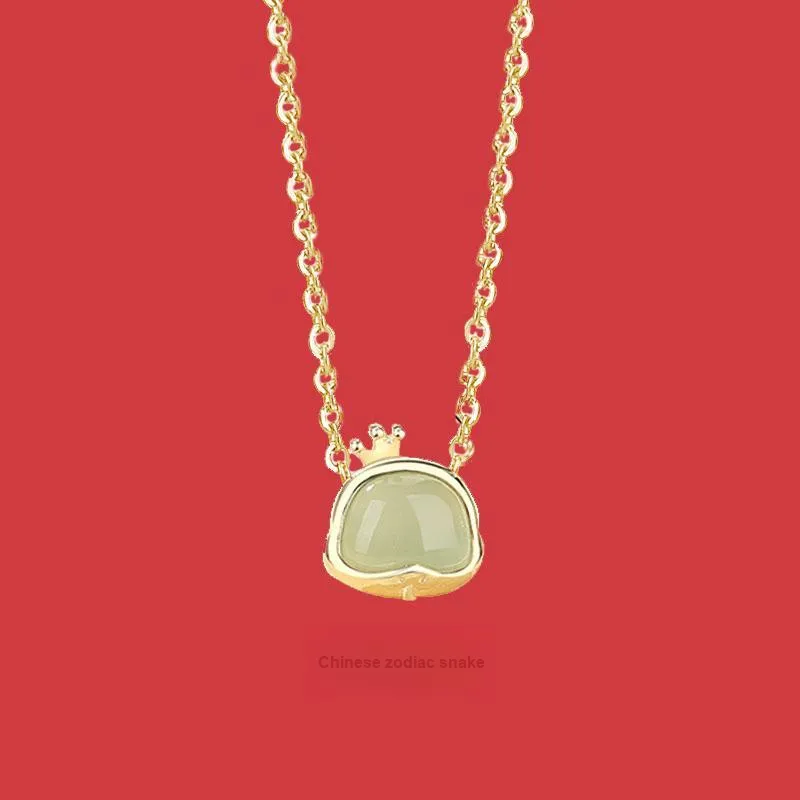 LUXLINE Hetian Jade Necklaces White Jade/Pale Greenish White Jade Women's-1