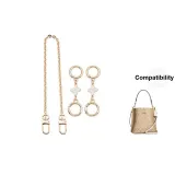 [Gold-Tone]Four-Leaf Clover 2 Pack 9.5cm+Decorative Chain 40cm