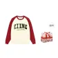 Beige Apricot & Dark Red[Crew Neck]