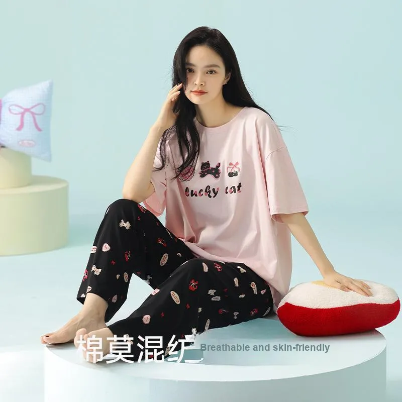 XIAFENYAN Pajama Set Women's Pink-5