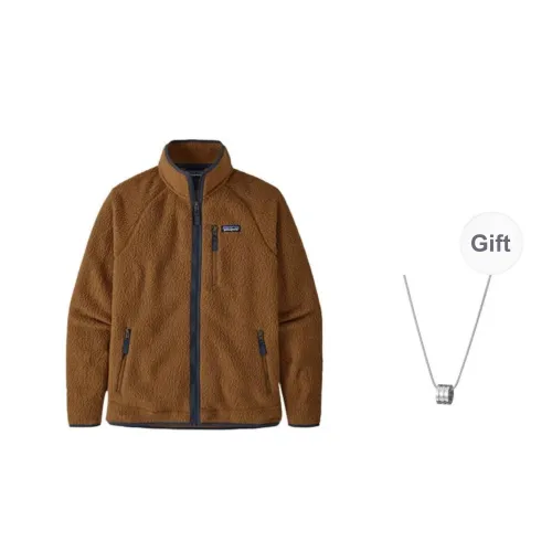 Patagonia Jackets Coats Men's Brown Comes With Necklace
