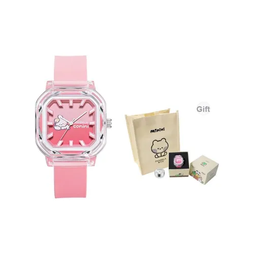 Fanmilla Minini Кварцевый механизм силиконовый ремешок женские часы красный циферблат