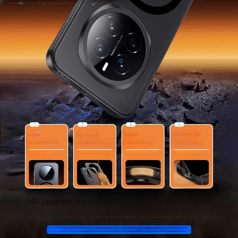 Msvii Matte Material Powerful Magnetic Lens Fully Enclosed Impact-Resistant Phone Cases Compatibility Honor Magic 7 Pro-2