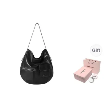 AMAZING SONG Synthetic Leather Shoulder Bag Women's Elegant Black/Cream White/Ancora Red/Cookie