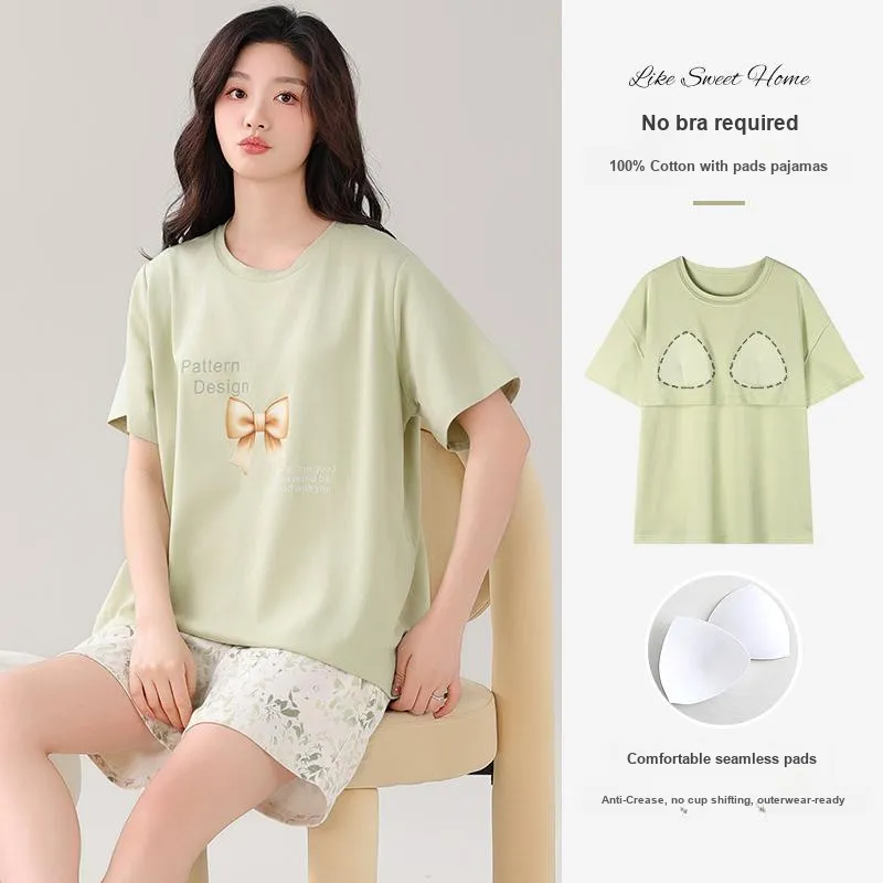 FENTENGCARE Pajama Set Women's Light Green-2